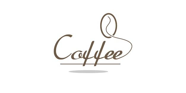 Vettore di design del logo del caffè con un concetto unico creativo