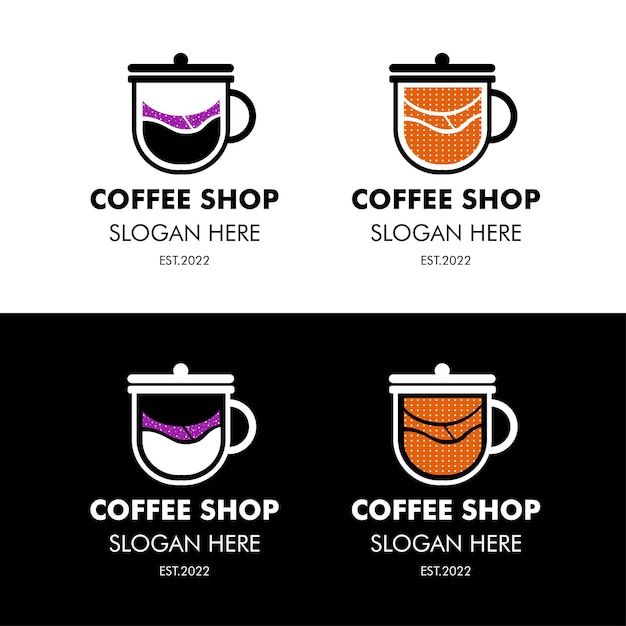 coffee logo in flat design illustration