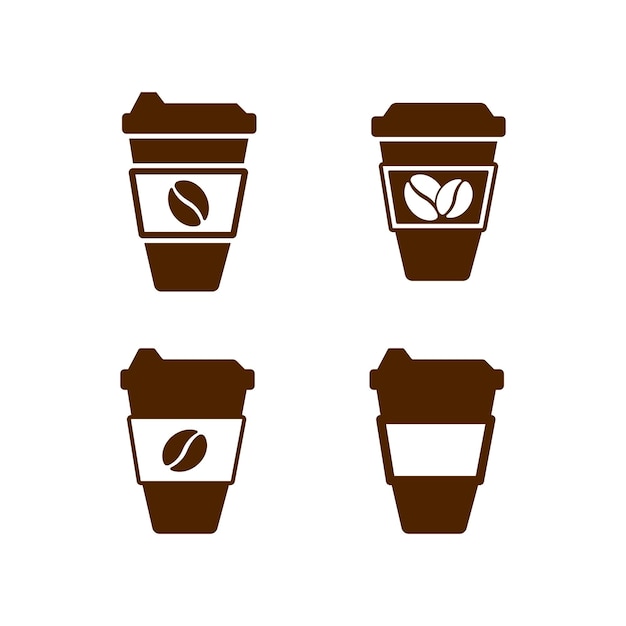 ベクトル コーヒーロゴイコンのデザインベクトル