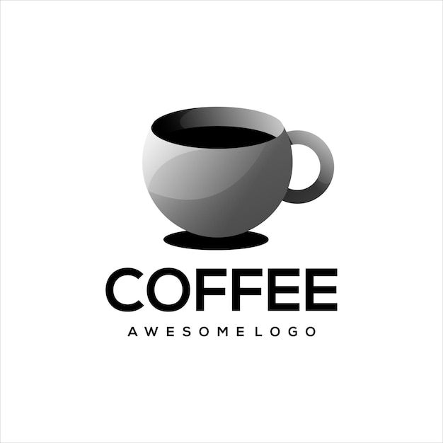 Gradiente dell'illustrazione del logo del caffè