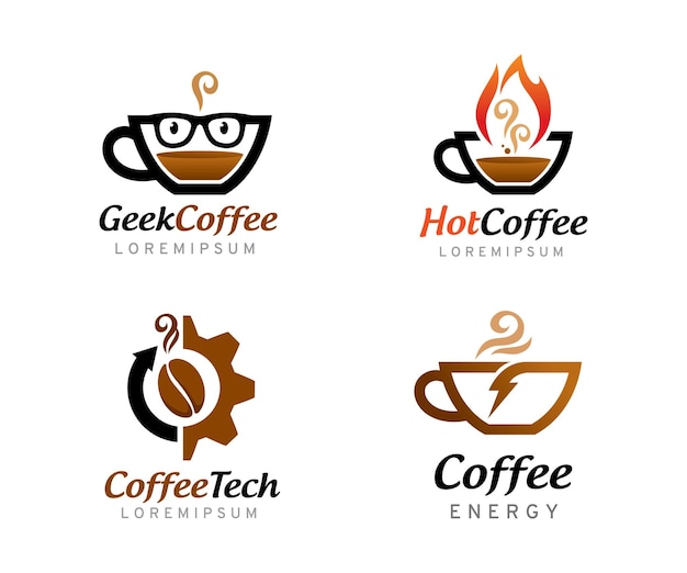 Simbolo del logo del caffè o modello dell'icona