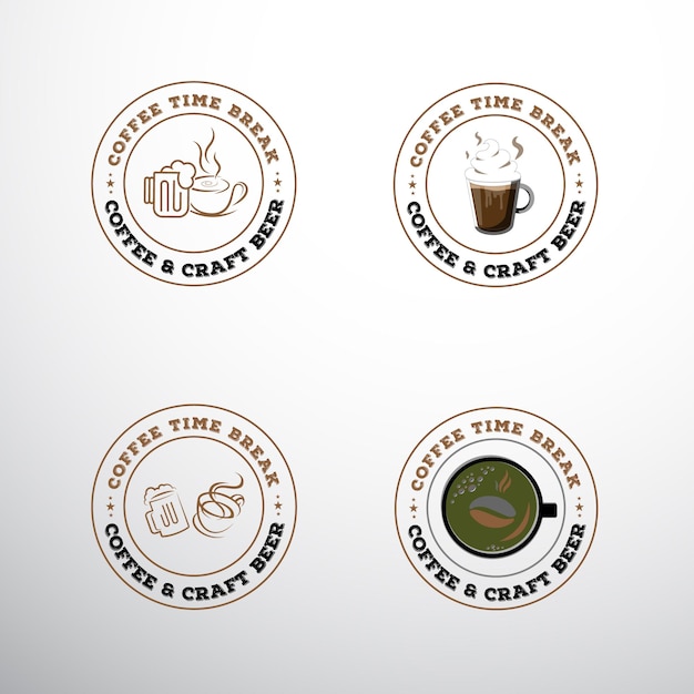 コーヒーのロゴのテンプレートまたは創造的なロゴのデザイン