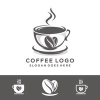 Вектор Шаблон логотипа кофе