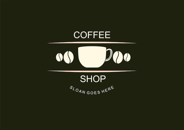 coffee logo with flat style design