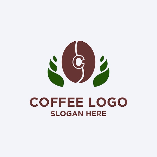 Vector coffee logo with letter b