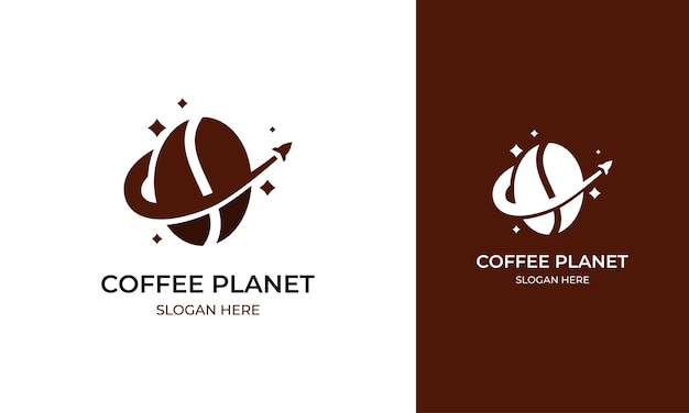 Logo del caffè con il concetto di spazio o pianeta