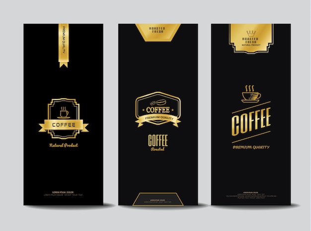 Coffee logos for packaging