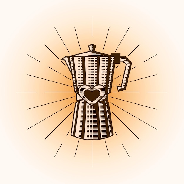 Vettore illustrazione di amore del caffè