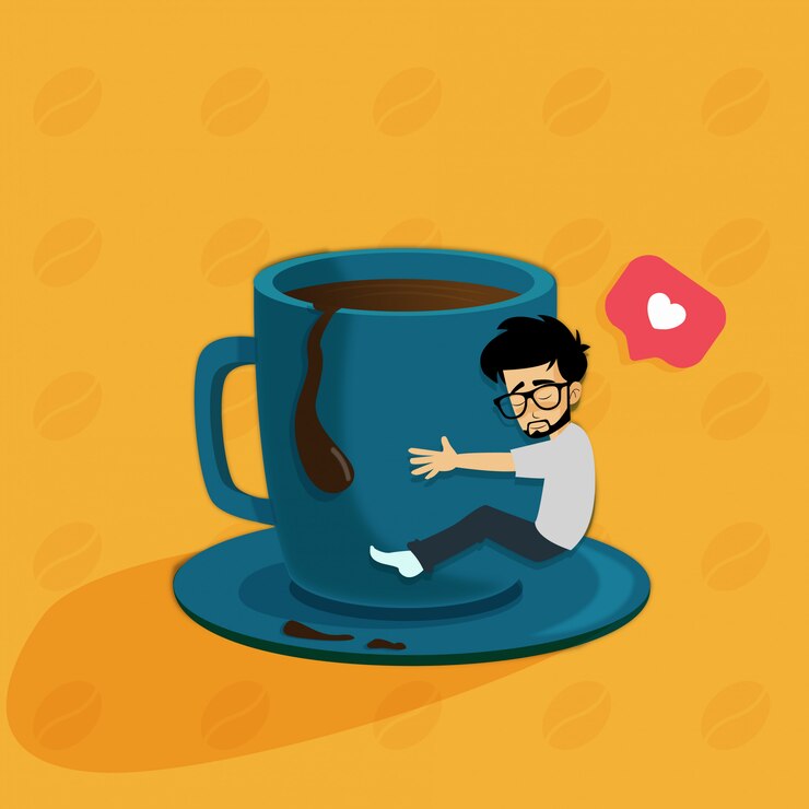 वेक्टर coffee love morning