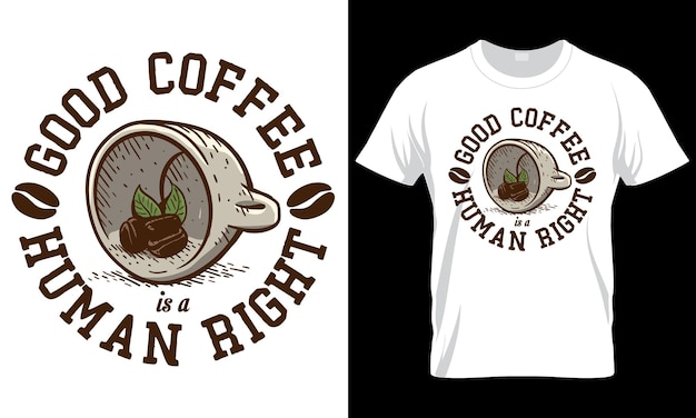 Vector coffee lover typografie en trendy t-shirt design coffee sayings & quotes design