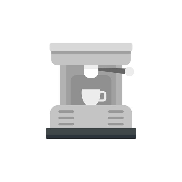Vettore icona della tazza della macchina per il caffè illustrazione piatta dell'icona del vettore della tazza della macchina per il caffè isolata su sfondo bianco