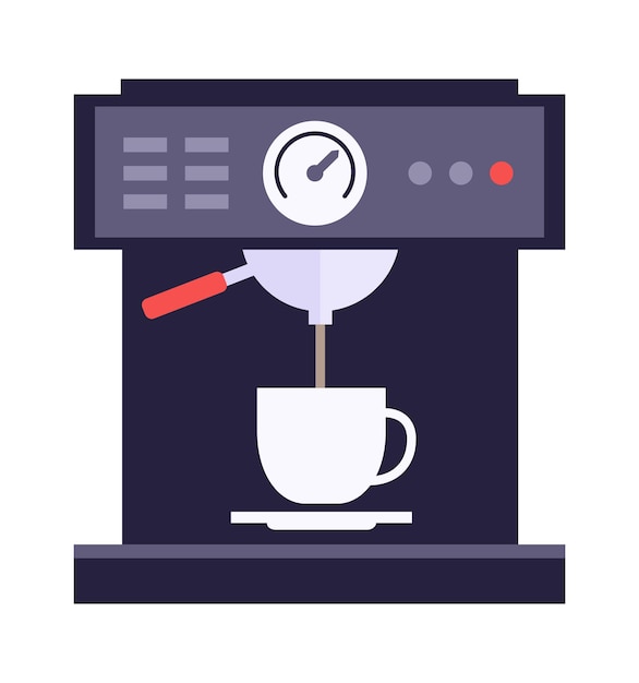 Vector coffee machine home appliance vector illustration