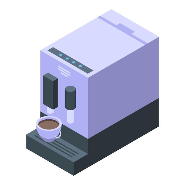 Vector coffee machine icon isometric vector espresso drip cafe maker