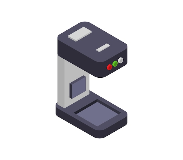 Coffee maker machine isometric