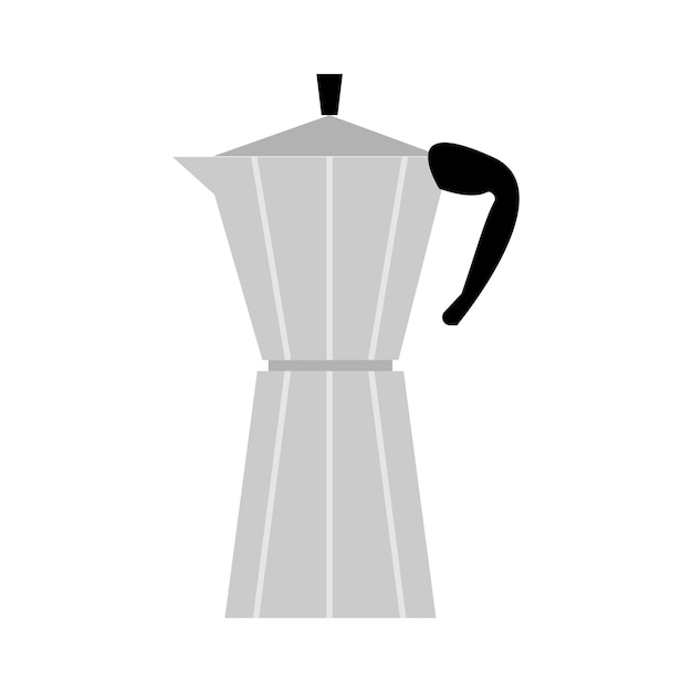 Caffettiera moka isolata su sfondo bianco caffettiera espresso italiana macchina da caffè espresso