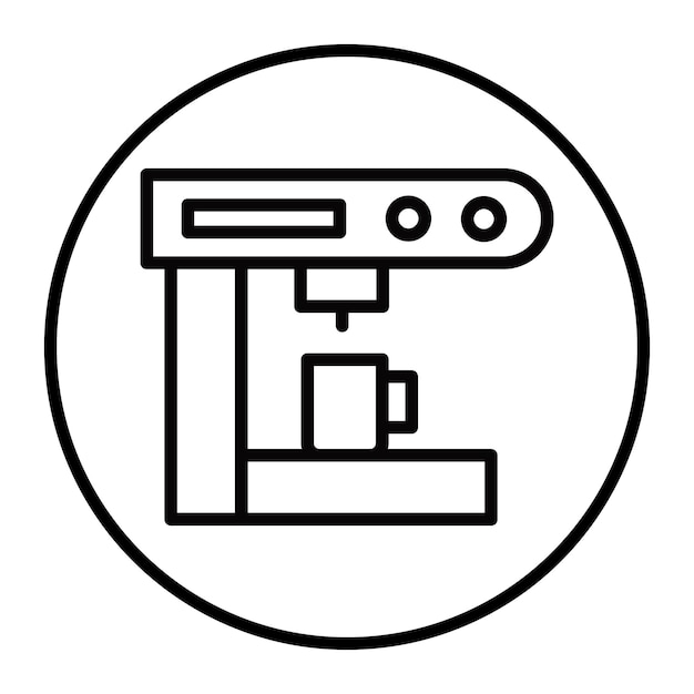 コーヒーメーカーのベクトルアイコン