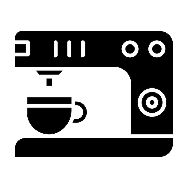 Coffee Maker Vector Illustration Style