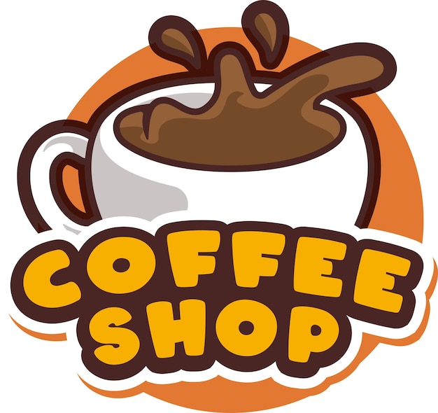 Coffee mascot logo with premium quality stock vector