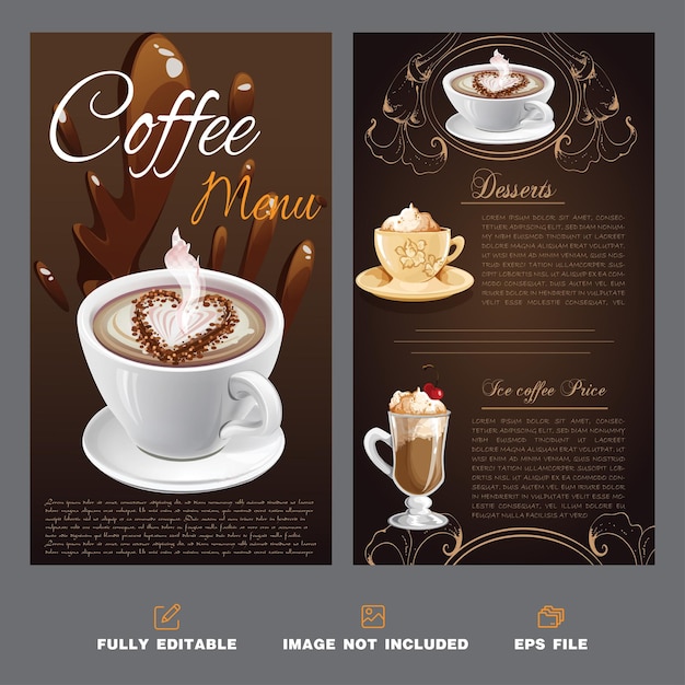 Coffee menu card design