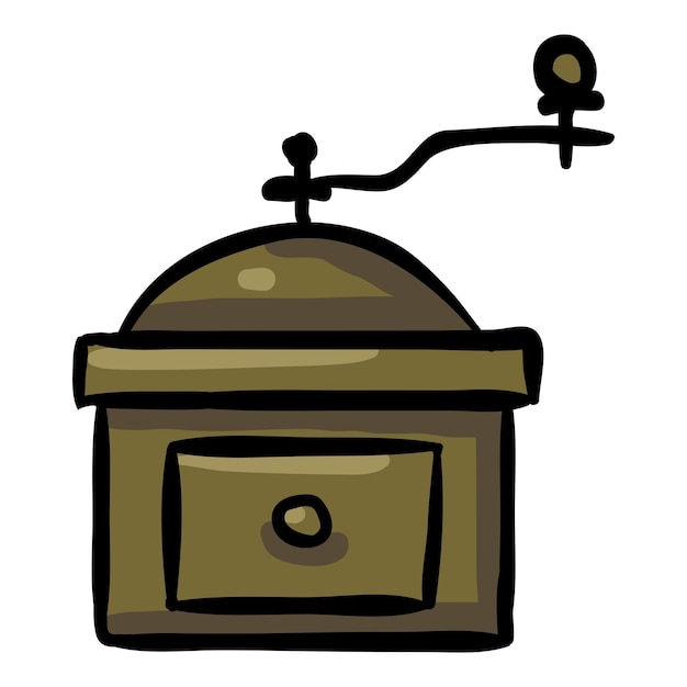 Coffee Mill Hand Drawn Doodle Icon