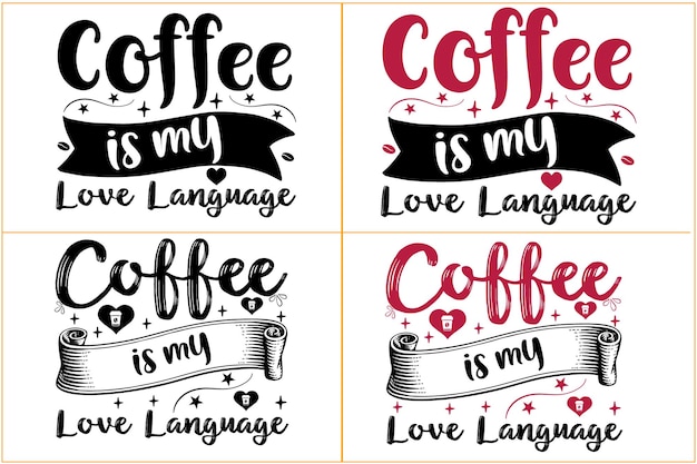 coffee motivation quotes typography or coffee SVG bundle