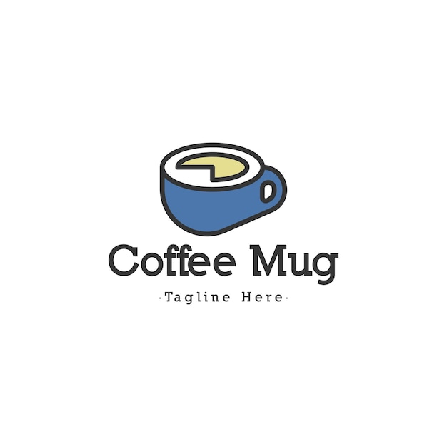 coffee mug logo design template