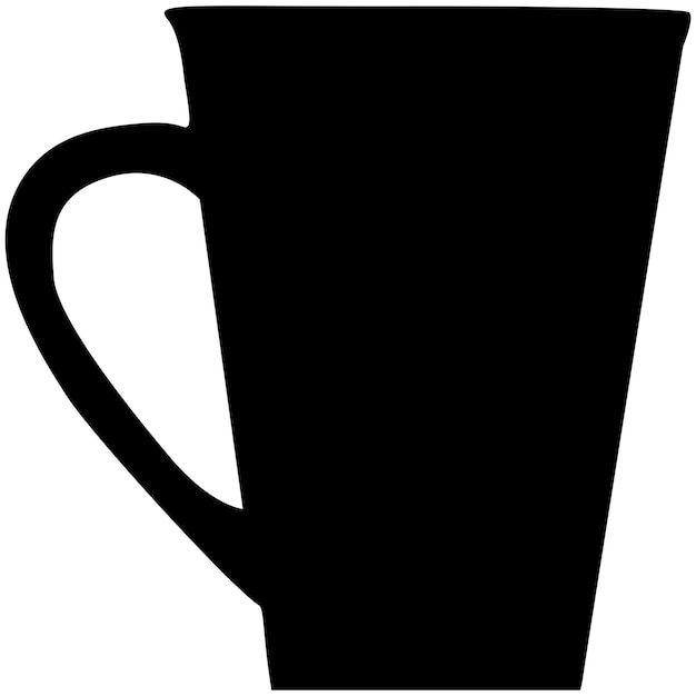 Vector a coffee mug in silhouette