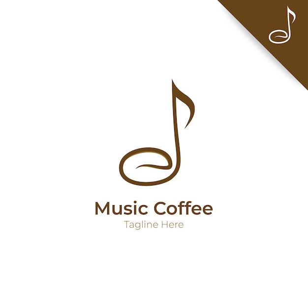 커피 음악 로고 디자인