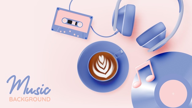 Coffee and music objects