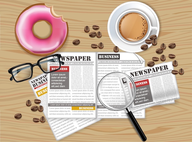 Coffee and newspaper collection