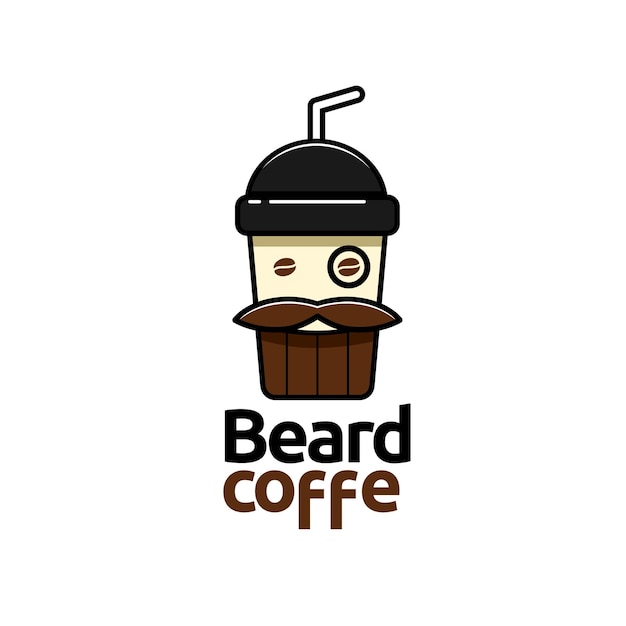 Логотип кофейной пластиковой чашки подходит для кафе, ресторанов и многого другого