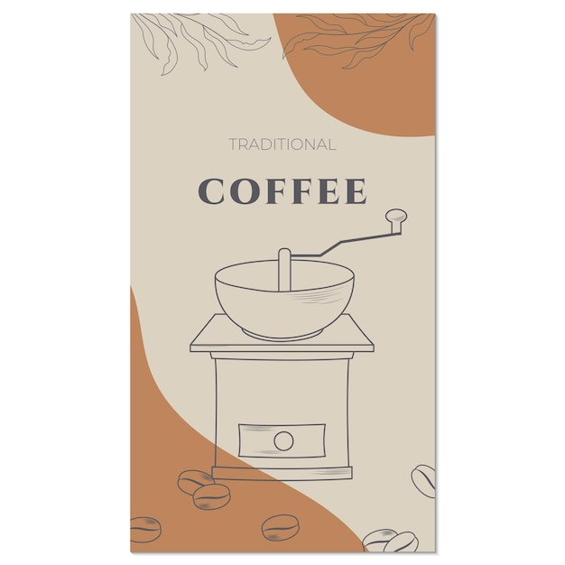 Coffee poster retro style