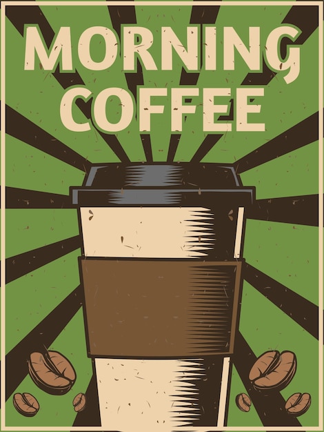 Coffee poster template for print