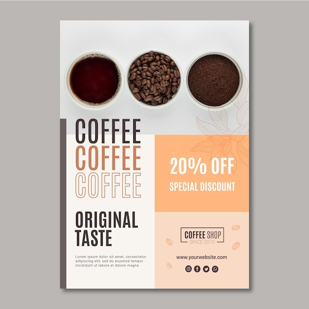 Vector coffee poster template