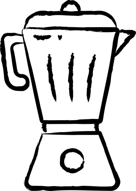 Ручная векторная иллюстрация кофейной кастрюли