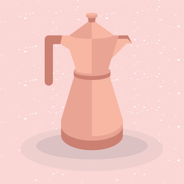 ピンクの背景をテーマにしたコーヒーポット