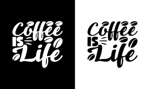 コーヒーの引用 T シャツのデザイン、タイポグラフィ