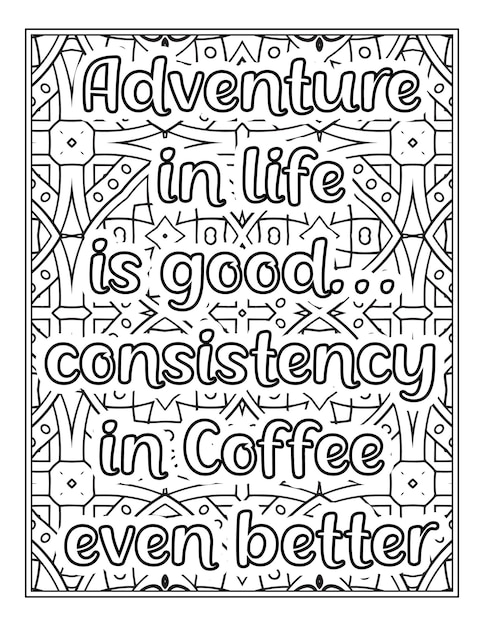 Coffee Quotes Coloring Book Page quotes coloring page coloring page for adults