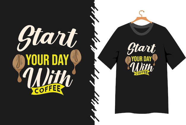 coffee quotes typography t shirt design