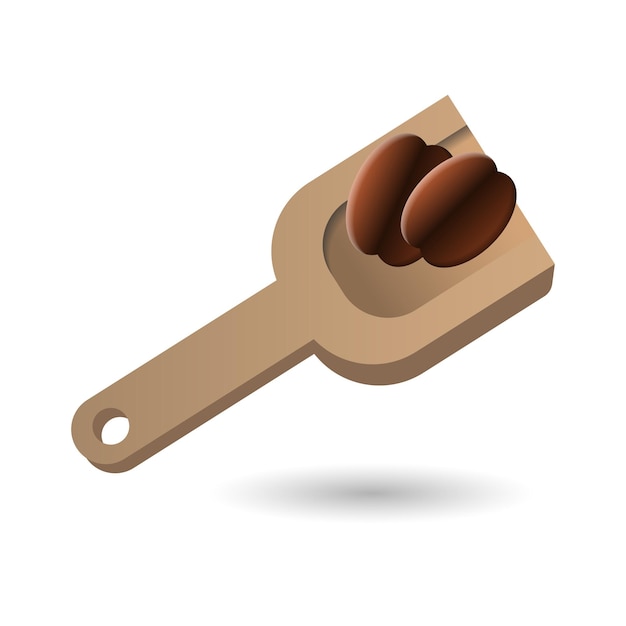 Coffee Scoop icon 3d illustration from coffee collection Creative Coffee Scoop 3d icon voor webdesign templates infographics en meer