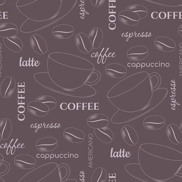 Coffee seamless pattern