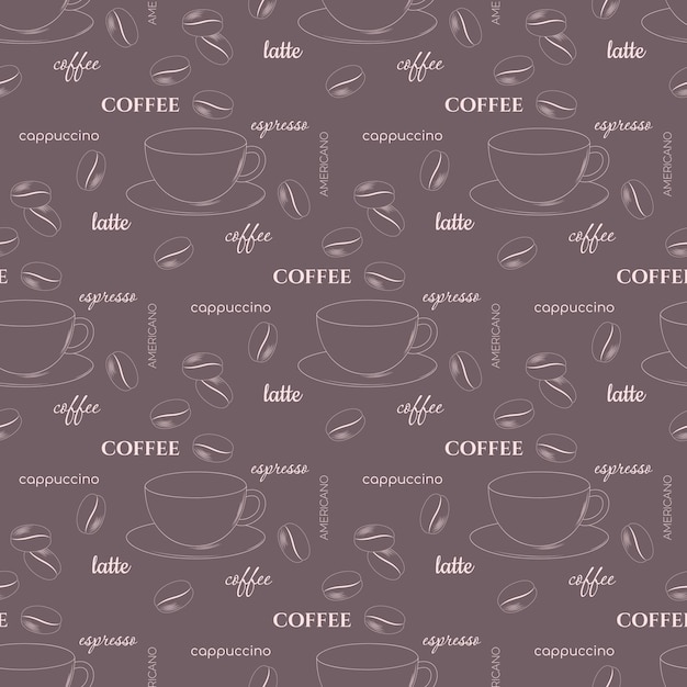 Coffee seamless pattern