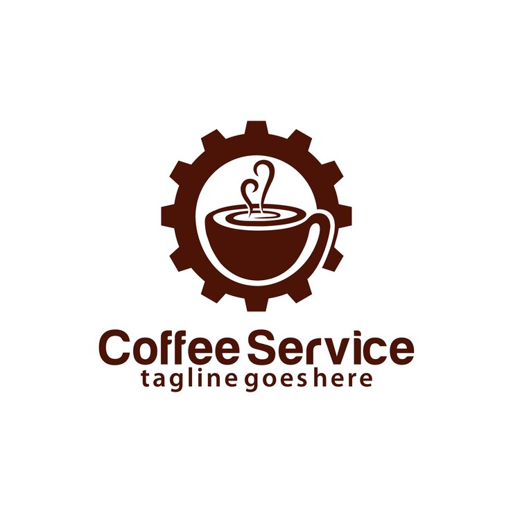 Шаблон дизайна логотипа Coffee Service