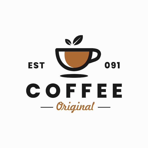 coffee shop cafe restaurant logo in simple style