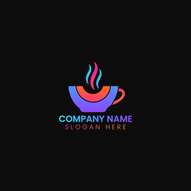 Coffee shop communication logo design vector template