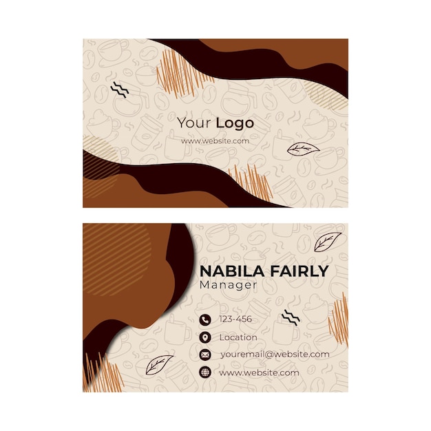 Coffee shop double-sided business card