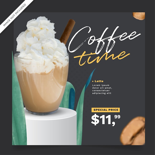 Coffee Shop Flyer or Social Media Banner