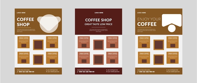 Coffee Shop flyer template Cafe promotion flyer poster design Cafe in town flyer design template