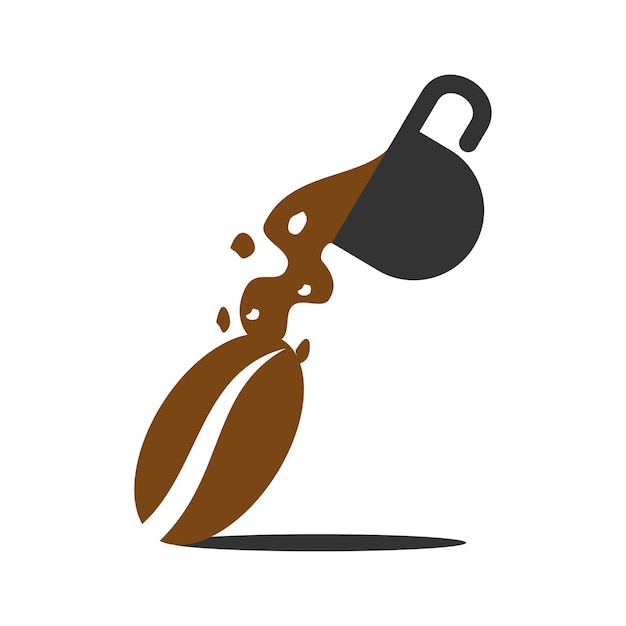 Кофейня logo coffee cup and coffee been шаблон логотипа icon illustration brand identityisolated and flat illustration векторная графика