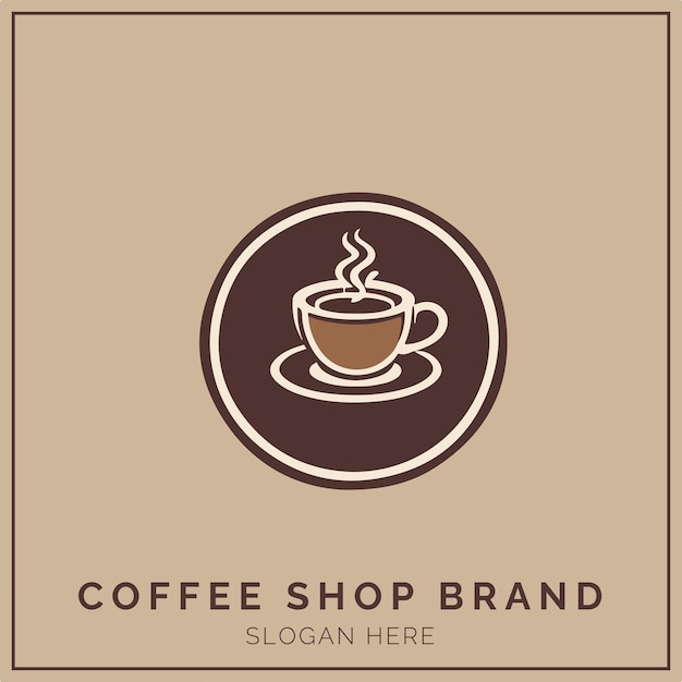 Coffee Shop Logo Concept for Company and Branding